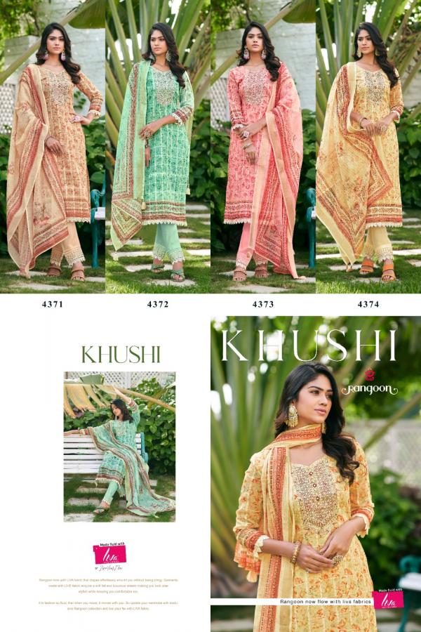 Rangoon Khushi Styles Kurti With Bottom Dupatta Collection